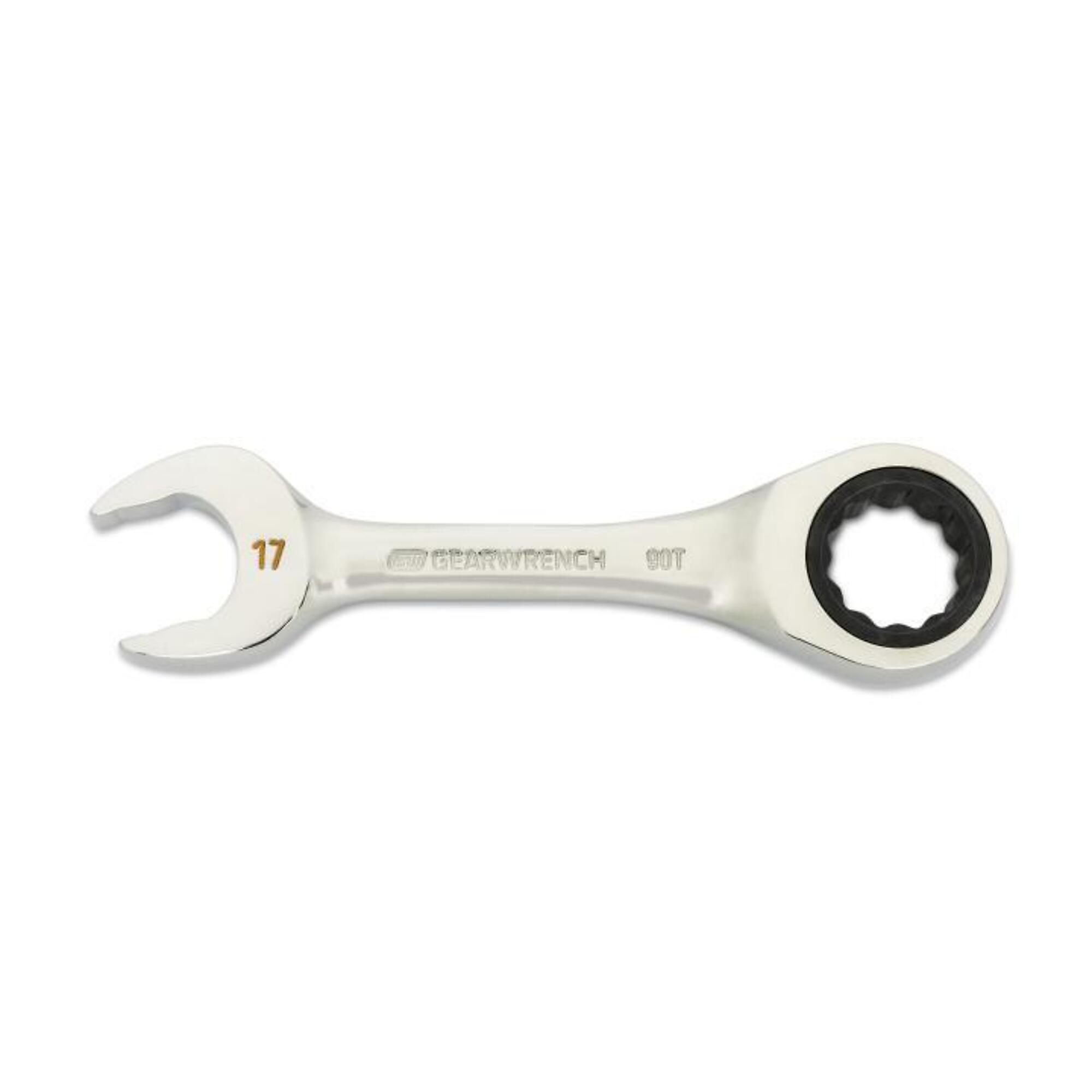 GearWrench Compact Stubby Combination Wrench — 17mm, 90-Tooth, 12-Point, Model# KDT86847